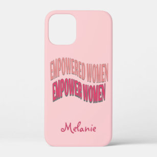 Empowered women empower quote peach red text pink Case-Mate iPhone case