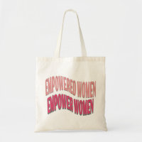 Empowered women inspirational quote peach red text