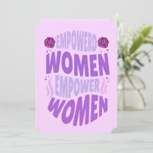 Empowered Women quote purple modern  text         Invitation