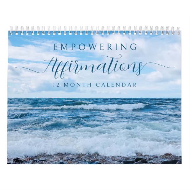 Empowering Affirmations Beach Photography Calendar (Cover)