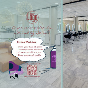 Empowering Beauty Workshop Window Cling