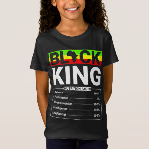 Empowering Black King Definition Nutrition Label P T-Shirt