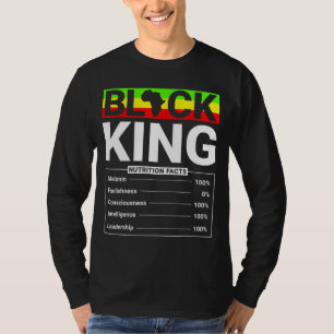 Empowering Black King Definition Nutrition Label P T-Shirt