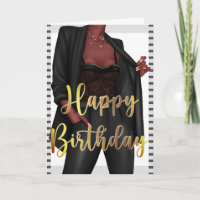 Empowering Black Women 'Girl Boss' Birthday Card