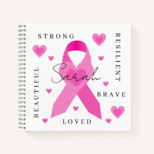 Empowering Breast Cancer Spiral Notebook
