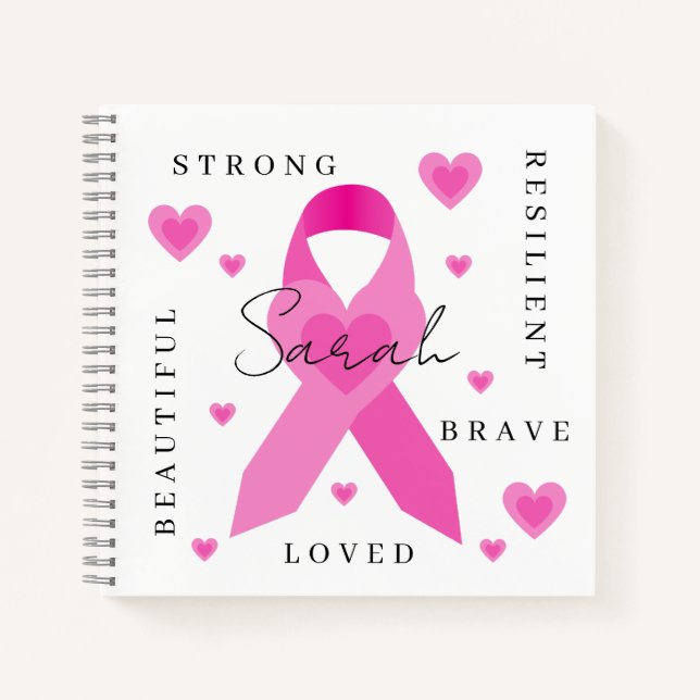 Empowering Breast Cancer Spiral Notebook (Front)