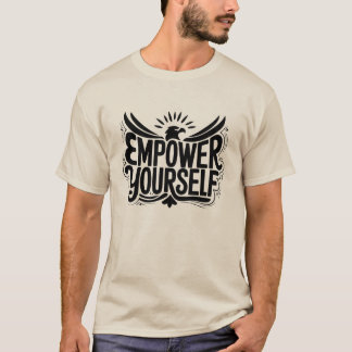 Empowering Eagle with "Empower Yourself" Message T-Shirt