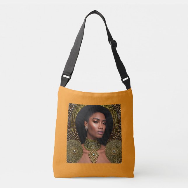 Empowering Ethnic Elegance: Black History Art Crossbody Bag (Front)
