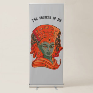 Empowering Goddess Art Spiritual Feminine Strength Retractable Banner