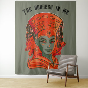 Empowering Goddess Art Spiritual Feminine Strength Tapestry
