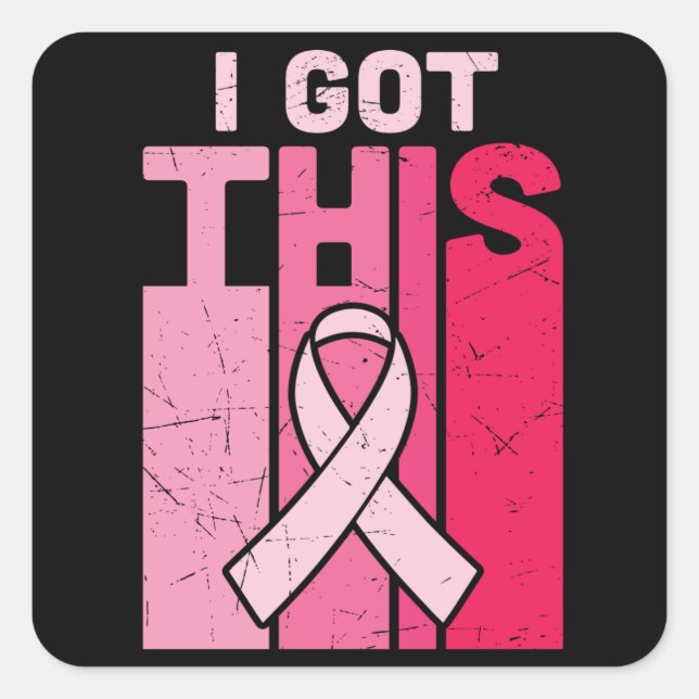 Empowering Got This Breast Cancer Warrior Survivor Square Sticker (Front)