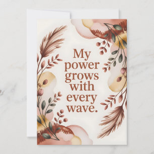 Empowering Labor Wave Affirmation Art Holiday Card