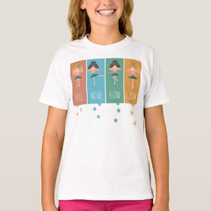 Empowering Pastel Ballet Girls Colour Block T-Shirt