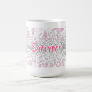 Empowering Pink Ribbon Design Coffee Mug