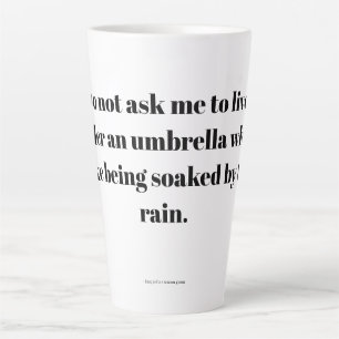 Empowering quote latte mug
