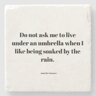 Empowering quote stone coaster