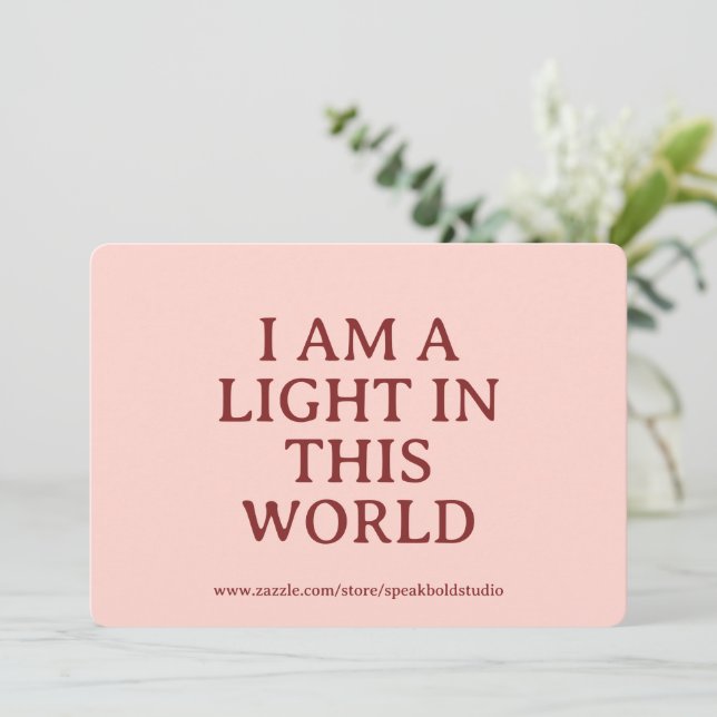 Empowering Self-Love Card – Custom Gift for Her (Standing Front)
