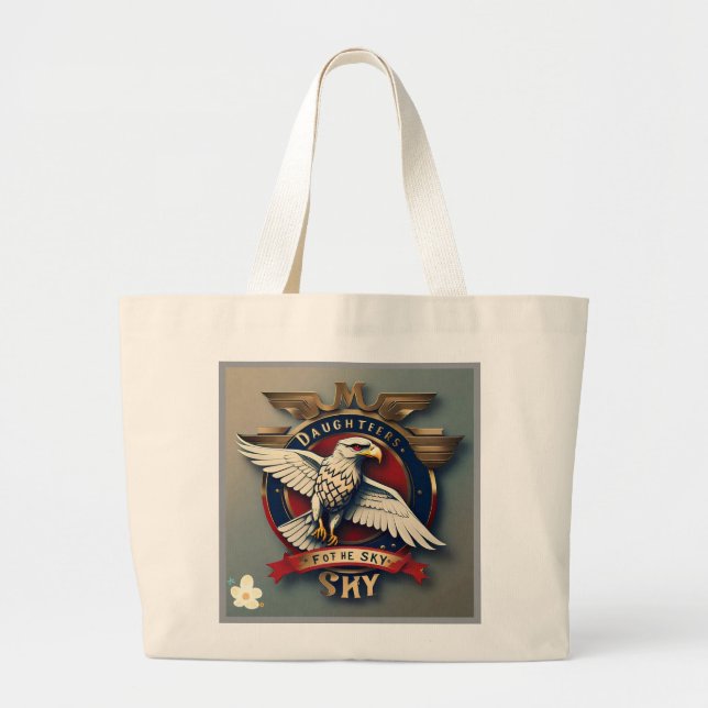 "Empowering Skies" Large Tote Bag (Front)
