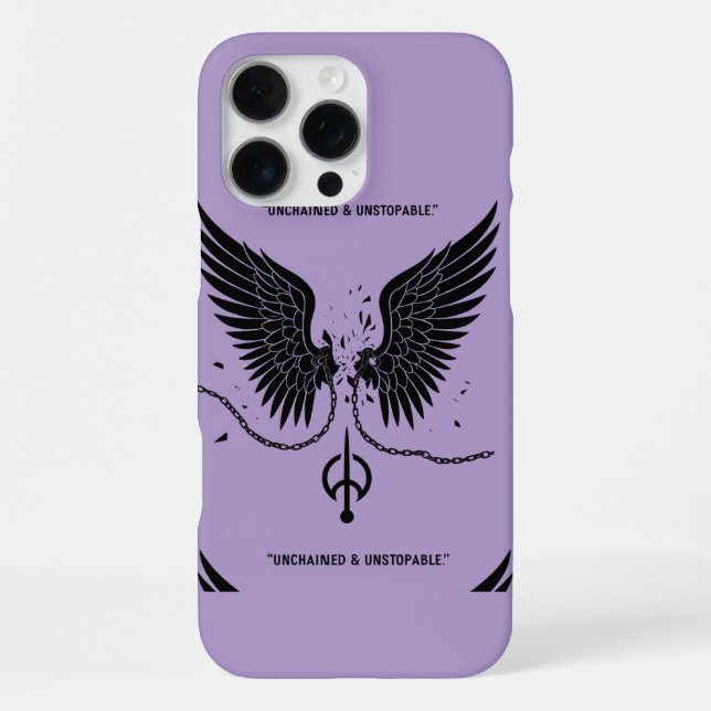 Empowering Snake & Wing Design iPhone Case (Back)