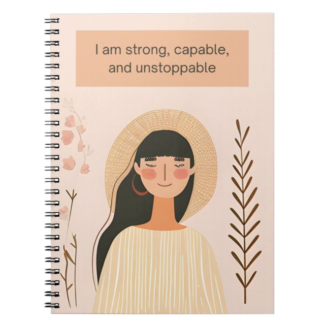 Empowering Stationery for Everyday Inspiration Notebook (Front)
