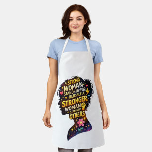 Empowering Strong Woman Silhouette Quote – Inspira Apron
