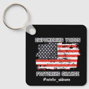 Empowering Voices 2024 Election Presidential Vote Key Ring