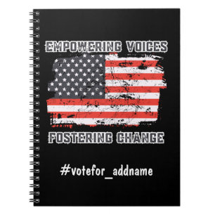Empowering Voices 2024 US Election Vote President Notebook