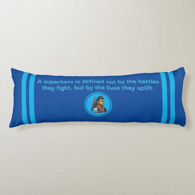Empowering Warrior A Superhero's True Life  Body Cushion (Front)
