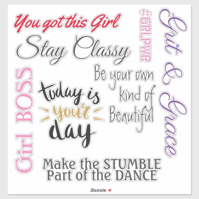 Empowering Women Quotes Vinyl (Sheet)