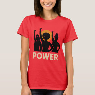 Empowerment Silhouette Art – Bold Feminine Power T-Shirt