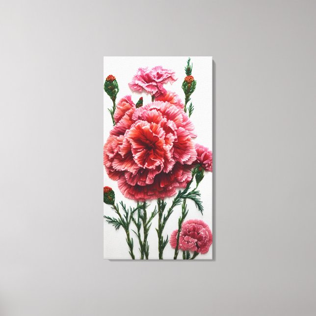 Empowerment Through Carnation Energy Canvas Print (Front)