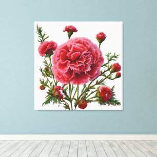 Empowerment Through Carnation Energy Canvas Print