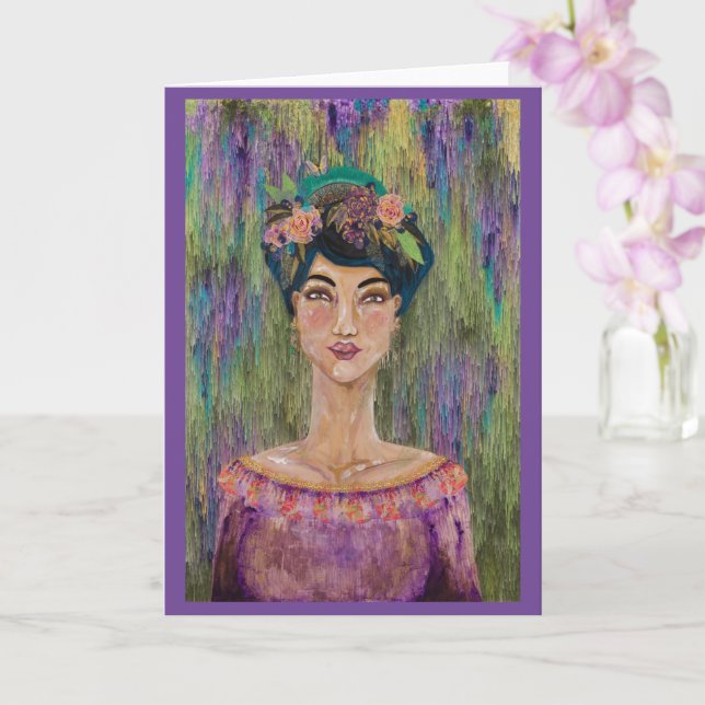 Empress Amethyst Asian Noblewoman Queen Card (Orchid)