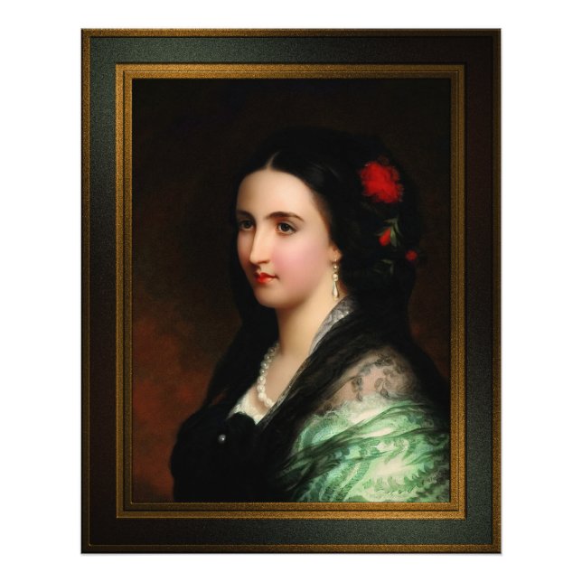 Empress Carlota of Mexico by Hermann Winterhalter Photo Print (Front)