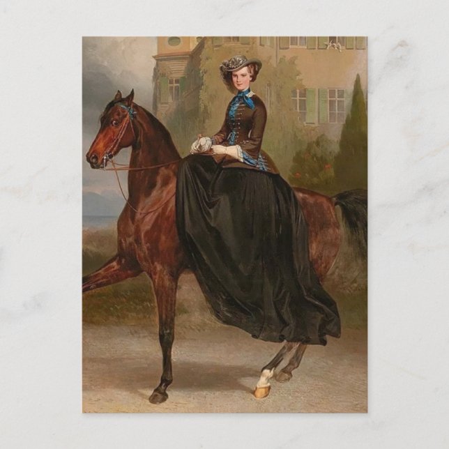 Empress Elisabeth Austria, Sissi, Sisi sidesaddle  Postcard (Front)