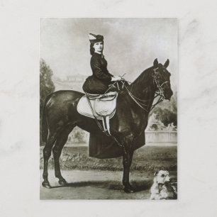 Empress Elisabeth of Austria riding horse #014SS Postcard