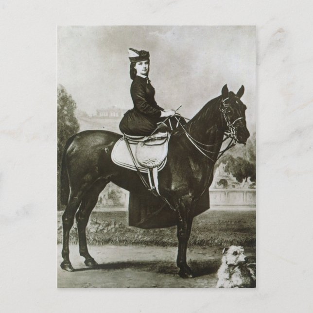 Empress Elisabeth of Austria riding horse #014SS Postcard (Front)