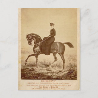 Empress Elisabeth of Austria riding horse #023SS Postcard