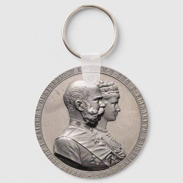 Empress Elisabeth of Austria Sissi & Emperor Coin Key Ring (Front)