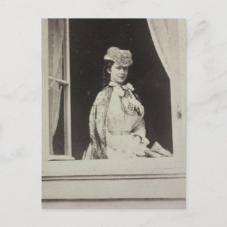 Empress Elisabeth of Austria - Sissi in window Postcard