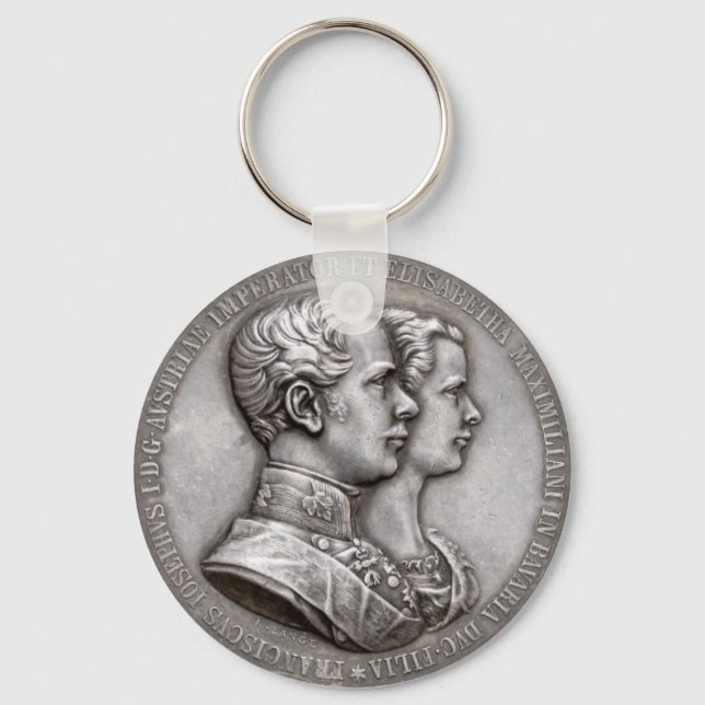 Empress Elisabeth of Austria Sissi Wedding Coin Key Ring (Front)