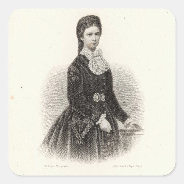Empress Elisabeth of Austria Square Sticker (Front)