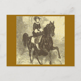 Empress Elisabeth riding horse sidesaddle #002SS Postcard