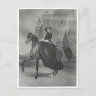 Empress Elisabeth riding horse sidesaddle #047SS Postcard