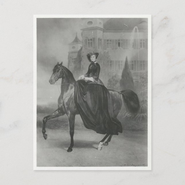 Empress Elisabeth riding horse sidesaddle #047SS Postcard (Front)