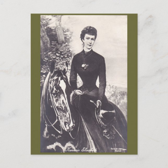 Empress Elisabeth riding horse sidesaddle #059SS Postcard (Front)