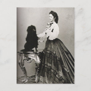 Empress Elisabeth - Sissi - Sisi of Austria & dog Postcard