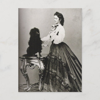 Empress Elisabeth - Sissi - Sisi of Austria & dog Postcard