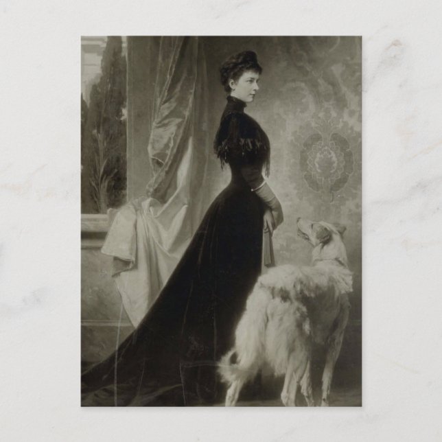 Empress Elisabeth - Sissi - Sisi of Austria & dog Postcard (Front)