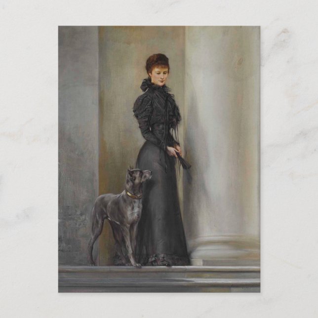 Empress Elisabeth - Sissi - Sisi of Austria & dog Postcard (Front)